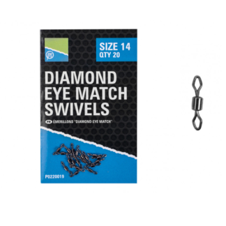 Preston Diamond Eye Match Swivels Size 12 Forgó
