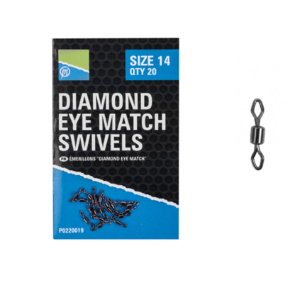 Preston Diamond Eye Match Swivels Size 12 Forgó