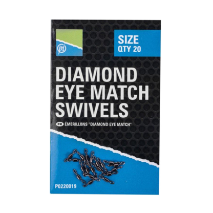 Preston Diamond Eye Match Swivels Size 12 Forgó 01