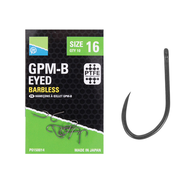 Preston GPM-B Eyed Hooks – 16