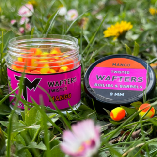 Feedermania Wafters Twisted Boilies & Barrels 8 MM Mango