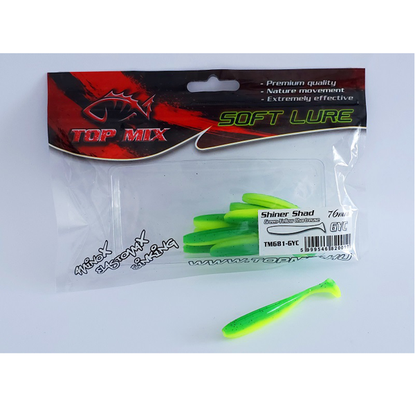 Top Mix Shiner Shad Green-Yellow Chartreuse 7,6cm
