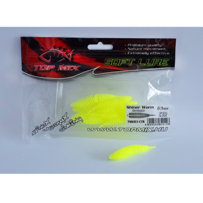 Top Mix Shiner Worm Chartreuse 6cm