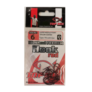 Top Mix Method Feeder Horog Vörös 6