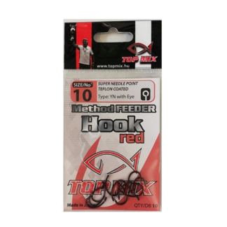 Top Mix Method Feeder Horog Vörös 10