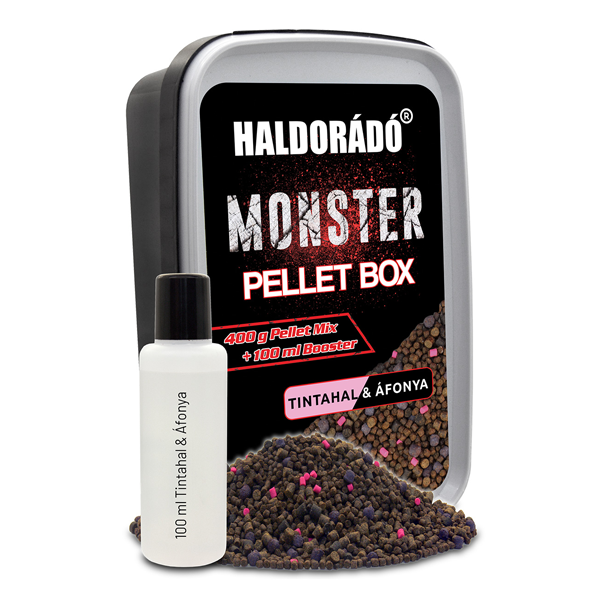 Haldorádó Monster Pellet Box Tintahal & Áfonya – 400g