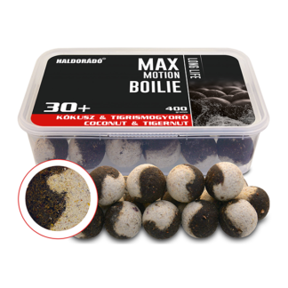 Haldorádó Max Motion Boilie Long Life Kókusz & Tigrismogyoró 30+mm – 400g