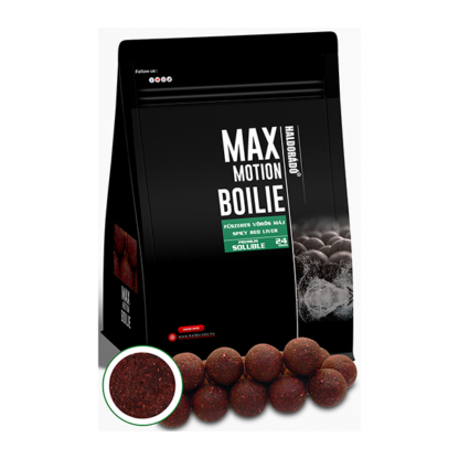 Haldorádó Max Motion Boilie Premium Soluble Fűszeres Vörös Máj 24mm – 800g