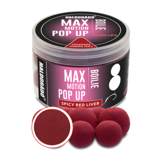 Haldorádó Max Motion Boilie Pop Up Fűszeres Vörös Máj 16, 20mm