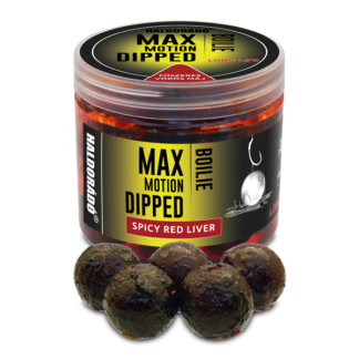 Haldorádó Max Motion Boilie Dipped Fűszeres Vörös Máj 20mm