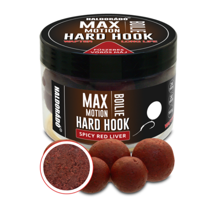 Haldorádó MAX Motion Boilie Hard Hook Wafter 24, 30mm Fűszeres Vörös Máj